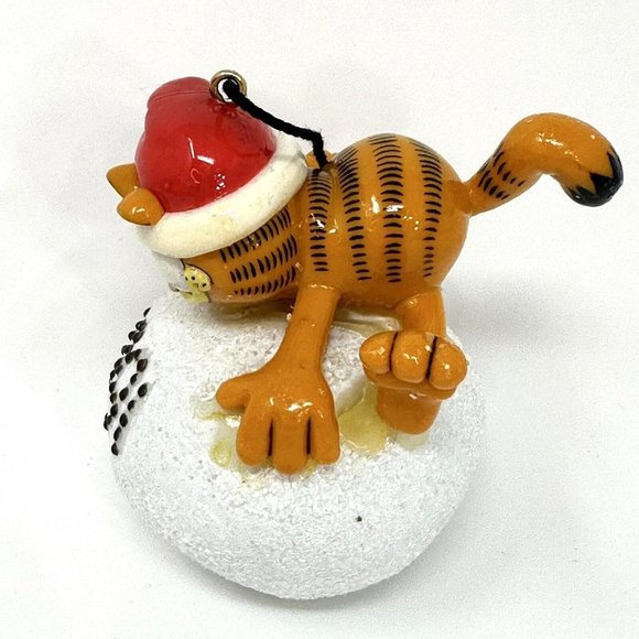 Vintage Enesco Christmas Ornament Garfield Have a Ball 1991 IOB - Picture 3 of 16